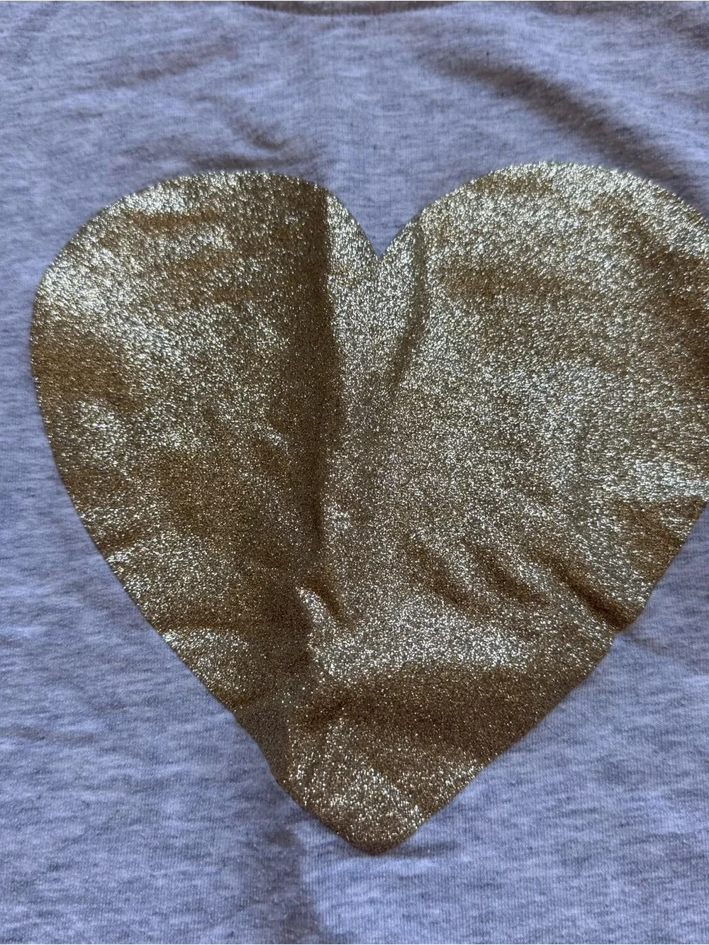 Girls Gray Tunic with Gold Heart and Burgundy Leggings